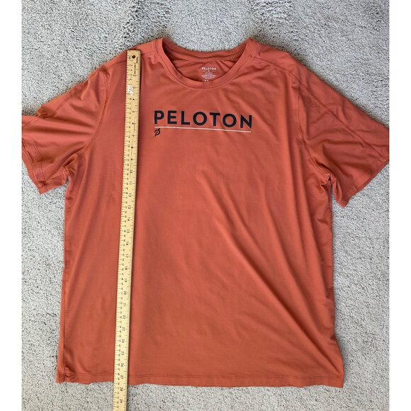 Peloton Mens Performance Shirt XL Nylon/Spandex Blend Burnt Orange - Picture 3 of 5